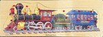 Railroad train 24 piece peg puzzle