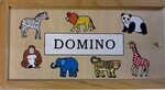 Wooden animal dominoes game