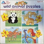 Four wild animal puzzles with various number of pieces