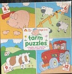 Four farm puzzles with various number of pieces