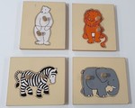 Zebra, Lion. Elephant, Polar Bear Puzzles