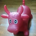 Pink inflatable bull