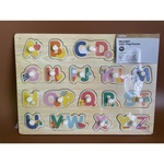 Wooden alphabet peg puzzle
