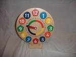 Wooden learning clock