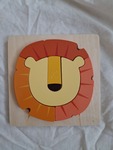 Wooden lion puzzle