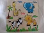 African animal knob puzzzle