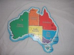 Large floor map of Australia