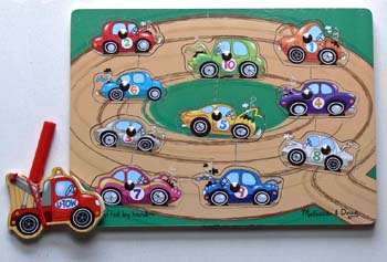 G90G: Magnetic Wooden Tow Truck Game