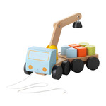 Wooden crane with blocks