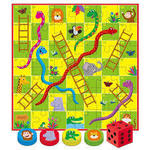 Giant snakes & ladders puzzle and game