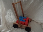Wooden block trolley