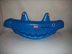 Blue crocodile see saw