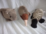 Australian animal hand puppets