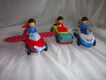 Olli Oldy, Leo Loppy & Mike Moby click and play vehicles