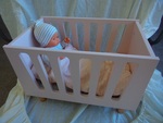 Baby doll and cradle
