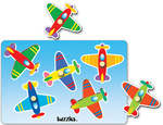 Colour and Match Aeroplane Peg Puzzle