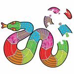 Aboriginal snake floor puzzle