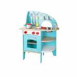 Blue kitchen with pasta