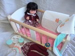 Vision impaired baby & cradle