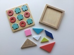 Wooden puzzle & Tic-tac-toe game