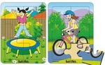 Healthy Lifestyle 6pc Jigsaws - Bounce and Bike