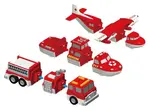 Mix or Match Magnetic Vehicles - Fire and Rescue