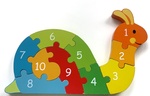 Wooden Number Snail 10pc Jigsaw