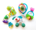 Spotty Puppy Rattle Set