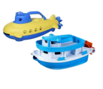 Paddle Steamer and Submarine