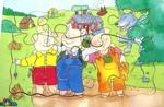 Three Little Pigs 12pc Jigsaw