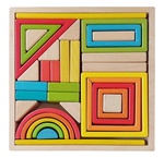 Wooden Rainbow Block Box