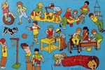 Children at Play Outside 48pc Floor Puzzle