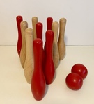 Wooden Ten Pin Bowling Set