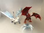 Fire and Ice dragon set
