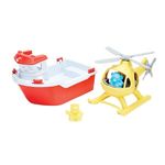 Green Toys Rescue Boat & Helicopter