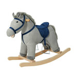Grey Corduroy Rocking Horse