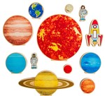 Travelling In Space Wooden Planets