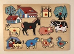 Farm Animals Wooden Tray Puzzle 