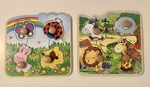 Small Rainbow Garden and Zoo Animals Board Puzzles