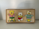 Wooden Bear Family Dress Up Box