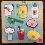 Bathroom Things Puzzle with knobs