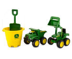 John Deere Dump Truck and Tractor with bucket and shovel