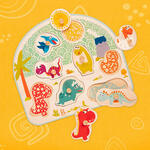 P2312: Battat Stomping Dinos Wooden Peg Puzzle