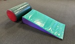 Purple and Green Softplay Wedge and Large Cylinder