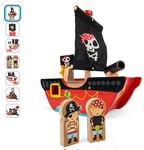 L2411: Le Toy Van Little Capt'n Pirate Boat Playset