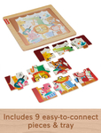 P2517: Wooden Jigsaw Puzzle Music Theme For Toddlers & Preschool Kids, 9 Wood Pieces