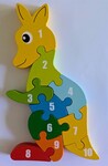 Wooden Kangaroo Number Puzzle