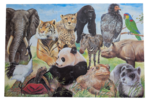 48 piece floor puzzle: Endangered animals