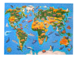 60 piece floor puzzle: world map 