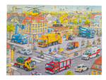 104 piece jigsaw puzzle: Vehicles in the City